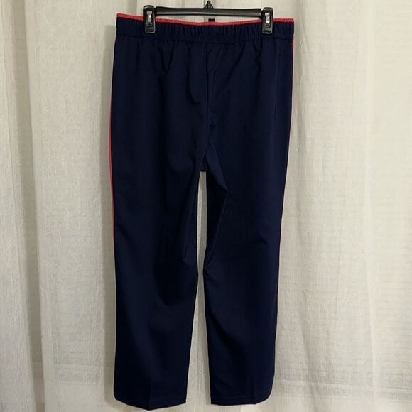 made for life L Navy Coral White Tux Stripe Track Pants - Picture 2 of 9